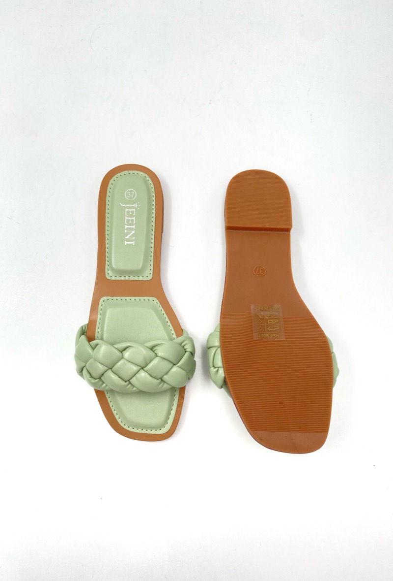 Pantoletten Bubble in Mintgrün, Miina Fashion Onlineshop