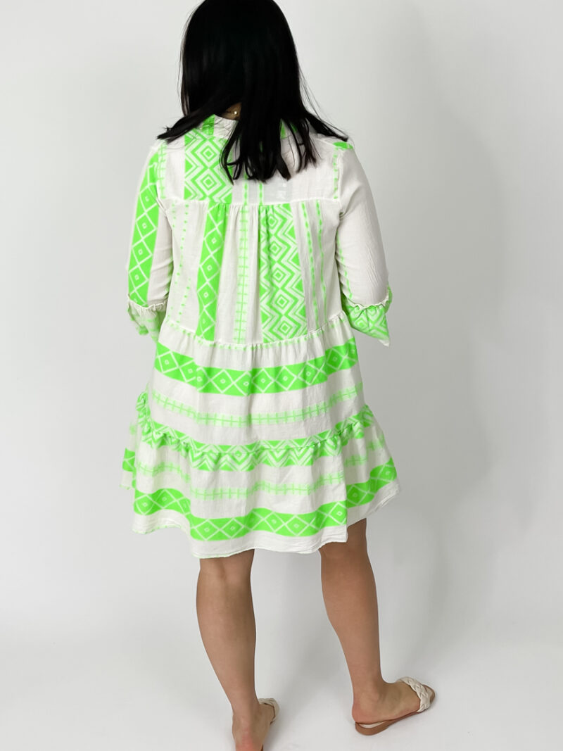 Boho Tunika Kleid mit Neonfarbe, Miina Fashion Onlineshop, Sommerkleid