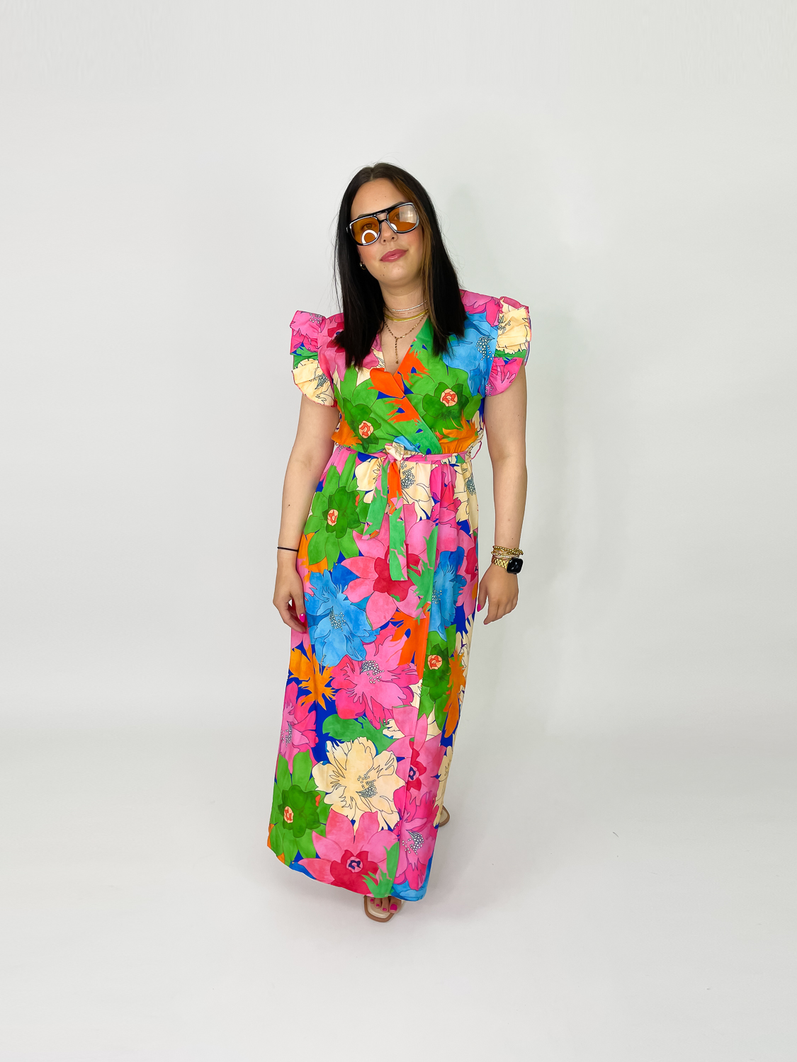 Maxikleid in Wickeloptik, Miina Fashion Onlineshop