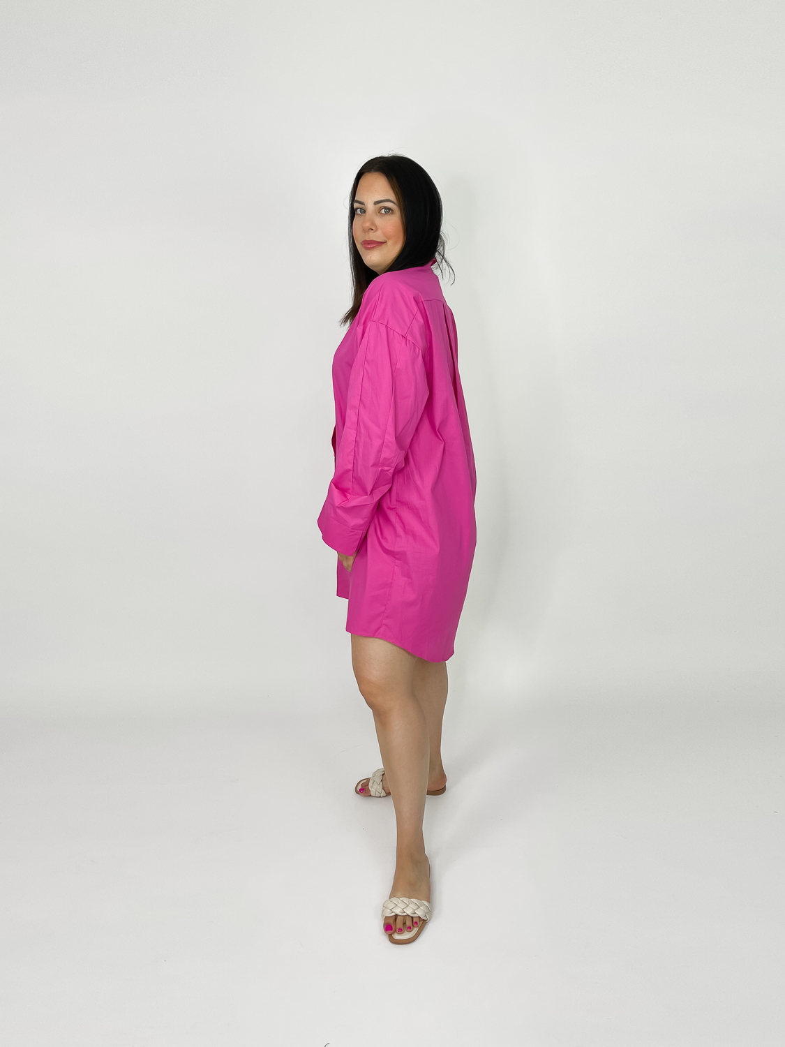 Moderne, pinke Longbluse Miina Fashion Onlineshop